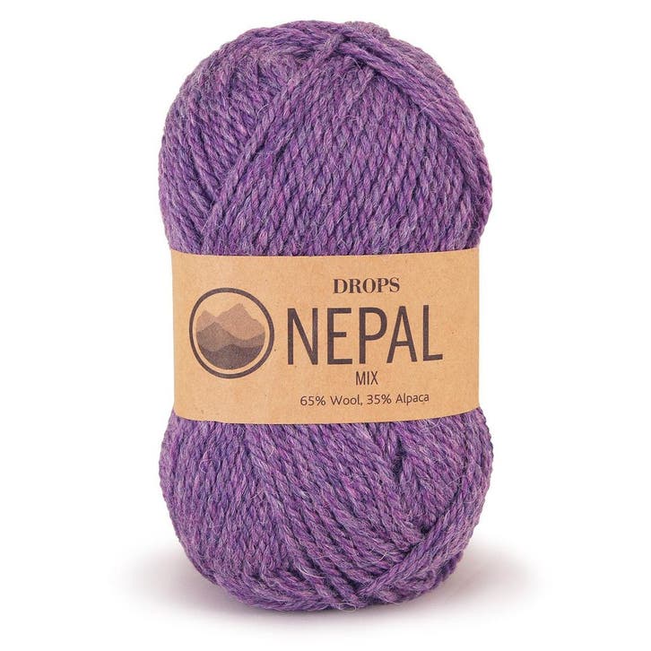 DROPS Nepal Mix - 4434 paars/violet - Wol Garen, Hobby en Vrije tijd, Breien en Haken, Ophalen of Verzenden