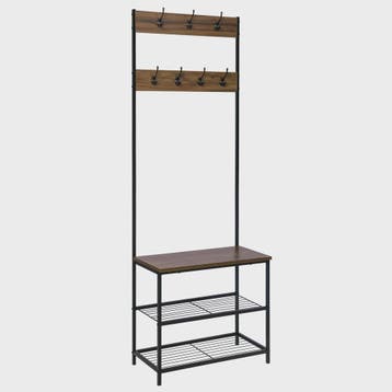 Kapstok met Schoenenrek en Hangende Plank - 7 Haken - Stijlv, Huis en Inrichting, Kasten | Boekenkasten, Verzenden, Nieuw