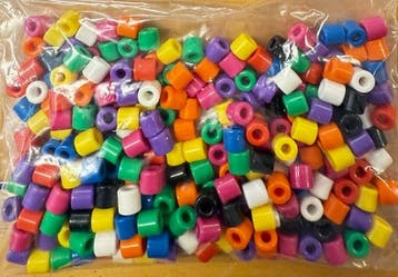 Zakje kralen voor kralenplank circa 250 stuks, Verzenden, Nieuw