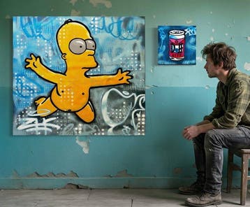 Moabit - Homer Simpson X Nevermind /Diptych/ XL