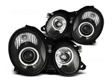 Angel Eyes koplampen Black geschikt voor Mercedes W208 CLK, Auto-onderdelen, Verzenden, Nieuw, Mercedes-Benz