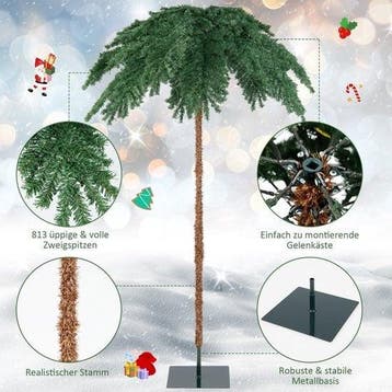 2dekans | Coast Kerstboom Kerstpalm MET 250 Warme Witte LED, Ophalen of Verzenden, Zo goed als nieuw