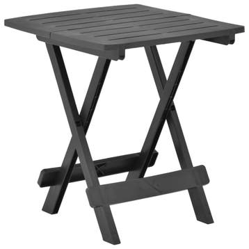 vidaXL Tuintafel inklapbaar 45x43x50 cm kunststof antraciet, Verzenden, Nieuw, Kunststof