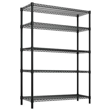 GGM Gastro | Stalen stellingrek - 1200x450mm - 5 schappen -, Verzenden