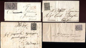 Italiaanse oude staten - Parma 1852 - Postale betrekkingen, Gestempeld