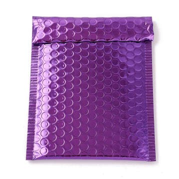 1 x Metallic luchtkussen envelop kleur: Mat Paars afm. 22..., Diversen, Ophalen of Verzenden, Nieuw