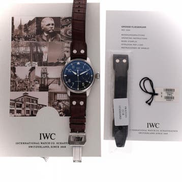 IWC Big Pilot Grosse Fliegeruhr 7-Days IW500401; Automa..., Ophalen of Verzenden, Zo goed als nieuw, Leer, Overige merken