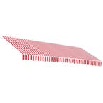 Zonneschermdoek 4.3x3m rood/wit | retourdeal 51% korting, Tuin en Terras, Ophalen of Verzenden, Nieuw