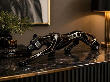sculptuur, XXL Abstracte Cheetah Sculptuur – Luxe