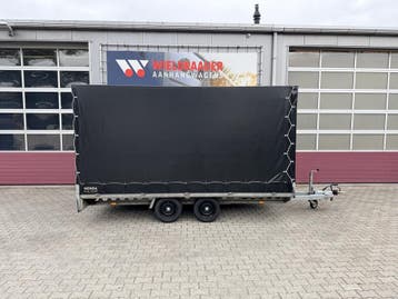 Plateauwagen met huif | 401x185x190 cm - 2700 kg Mooi | 2023, Gebruikt
