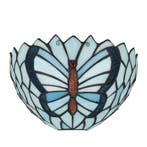 Tiffany vlinder wandlamp - B 25 CM x H 14 CM (Art. 8251), Verzenden, Nieuw