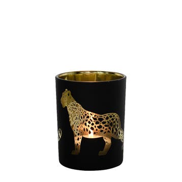 Theelichthouder panter zwart Klein 8cm*, Verzenden, Nieuw