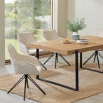 Eetkamerstoel / Draaistoel / Kuipstoel Clyde - Beige - Metal, Huis en Inrichting, Stoelen, Verzenden, Nieuw