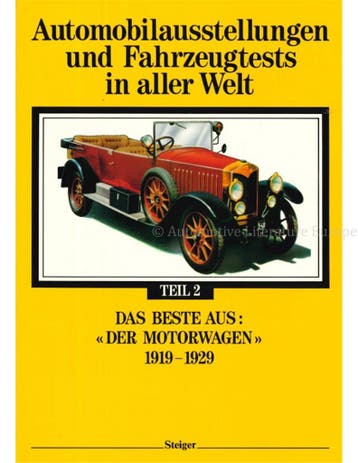 AUTOMOBILAUSSTELLUNGEN UND FAHZEUGTESTS IN ALLER WELT (2, Nieuw, Author