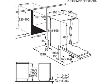 AEG FSE75747P vaatwasser (volledig geïntegreerd, 596 mm, Huis en Inrichting, Verzenden, Zo goed als nieuw