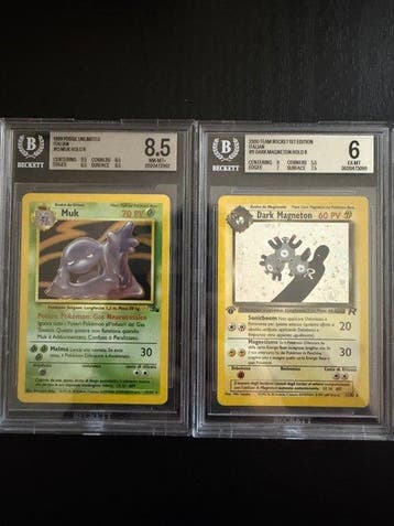 Pokémon - 2 Graded card Holo - Beckett - WOTC, Nieuw