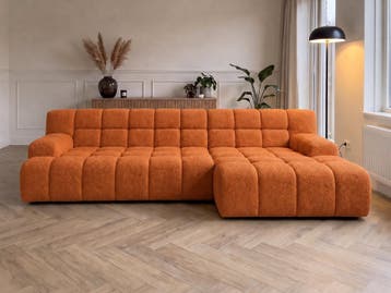 Loungebank Zuidlaren - loungebanken - Oranje, Nieuw, 150 cm of meer, Stof, 300 cm of meer