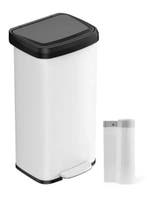 Prullenbak 60L RVS – Softclose Pedaalemmer met 2 Vakken, Huis en Inrichting, Woonaccessoires | Prullenbakken, Verzenden, Nieuw