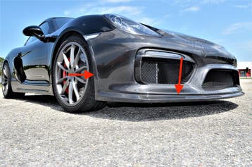 Porsche Cayman 981 GT4 Carbon voorlip splitter, Verzenden