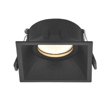 LED inbouw spot | Verdiept | Vierkant | 78x78mm | Zwart, Ophalen of Verzenden, Nieuw, Metaal, Plafondspot of Wandspot