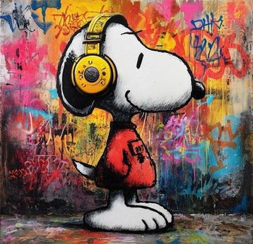 ERIC BRUMETTE - DJ SNOOPY SAVED MY LIFE 12 - Toile L -, Antiek en Kunst