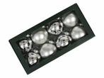 Kerstballen Glas Zilver combi 8 cm Set van 8, Diversen, Kerst, Ophalen of Verzenden, Nieuw