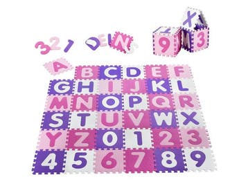 Veiling - Puzzle mat 1cm dik foam Letters 1.89x1.89 mtr, Nieuw