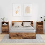 vidaXL Nachtkastjes 2 pcs Oud Hout 40 x 30 x 467 cm Bewerkt, Huis en Inrichting, Minder dan 45 cm, Verzenden, Nieuw, 55 tot 70 cm