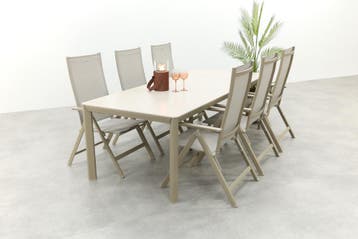Hartman Napoli/Kyra verstelbare tuinset voor 6 personen, Verzenden, Nieuw, Overige materialen, Tuinset
