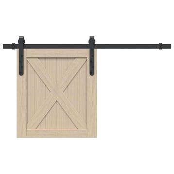 vidaXL Ophangset voor schuifdeur 91 cm koolstofstaal, Verzenden, Nieuw