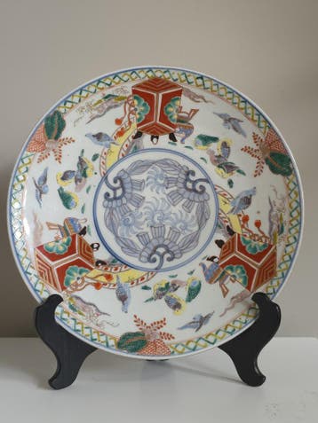 Antieke Japanse Imari Sierschotel – Meiji-periode, Antiek en Kunst, Steen/keramiek, Overige typen, Ophalen of Verzenden, Geschilderd