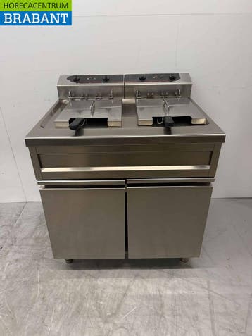 Profinox RVS Dubbele Friteuse 2 x 12 liter 400V Horeca, Ophalen of Verzenden, Gebruikt