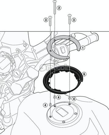Kawasaki Z750 GIVI BF52 Tanklock adapter, Motoren, Ophalen of Verzenden, Nieuw