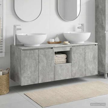 vidaXL Badkamerkastenset 3 st Betongrijs 49,5 x 44,5 x 65 cm, Verzenden, Nieuw