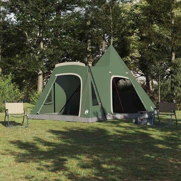 vidaXL Teepee Tent 5-Person 5-persoons Groen, Verzenden, Nieuw, Tot en met 2