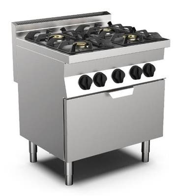 Mareno M0-700 line gasfornuis, 4 branders en GN 2/1 gasoven,, Verzenden, Nieuw in verpakking