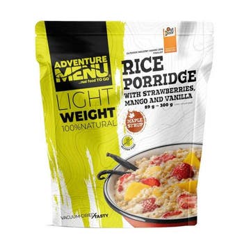 Rijstpap met Aardbeien, Mango en Vanille - Adventure Menu