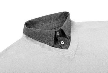 2dekans | Milanoro - Herenpullover met overhemdkraag -, Ophalen of Verzenden, Zo goed als nieuw, Grijs, Milanoro