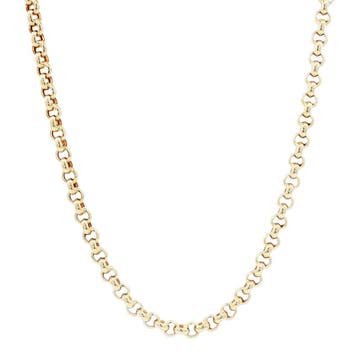 Gouden jasseron collier 60.5 cm 14 karaat, Sieraden, Tassen en Uiterlijk, Kettingen, Verzenden, Zo goed als nieuw, Goud