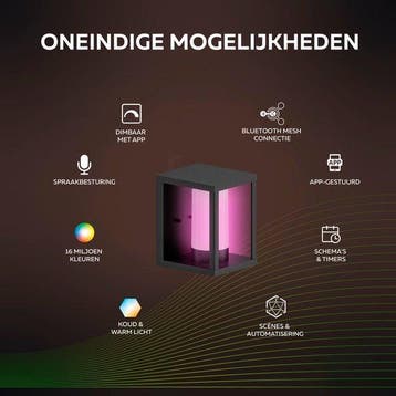 Calex Smart Outdoor LED Buitenlamp - Slimme Wandlamp - RGB, Verzenden, Nieuw