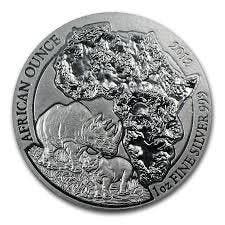 Rwanda / Ruanda African Rhino 1 oz 2012 (folie), Verzenden, Overige landen, Losse munt, Zilver