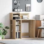 vidaXL Bureau met plank Sonoma Eiken 90 x 48 x 101,5 cm, Verzenden, Nieuw