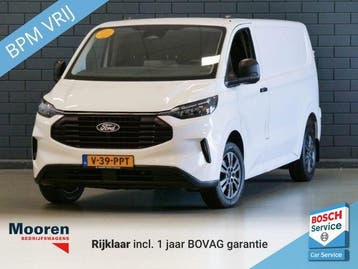 Ford Transit Custom 320 2.0 TDCI L2H1, Stof, Gebruikt, Euro 6, Wit