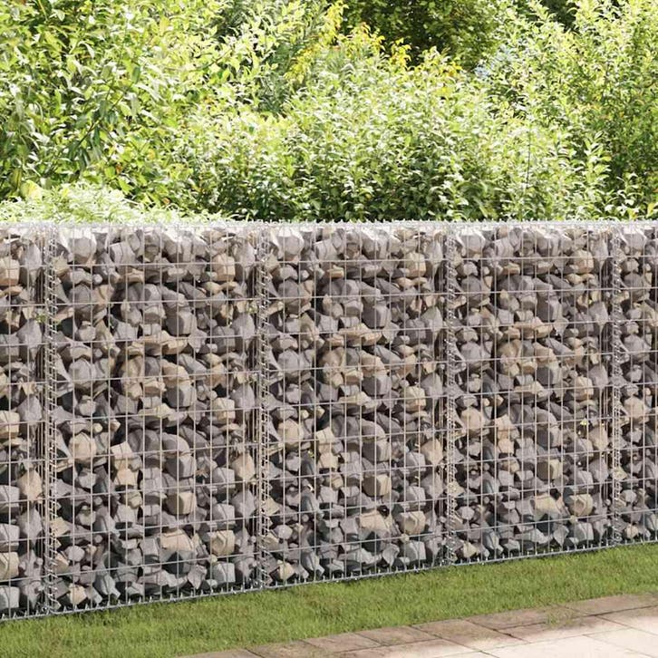 vidaXL Gabion mand 200x30x100 cm gegalvaniseerd staal, Tuin en Terras, Schuttingen, Nieuw, IJzer, 1 tot 2 meter, Verzenden