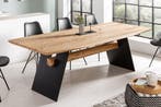 Design eettafel GRAND OAK 240cm natuurlijk wild eiken, Huis en Inrichting, Ophalen of Verzenden, Nieuw