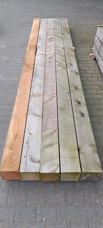 ACTIE B-KEUZE | Douglas balken | palen | 20x20cm, Tuin en Terras, Ophalen of Verzenden, Zo goed als nieuw, 250 cm of meer, Balken