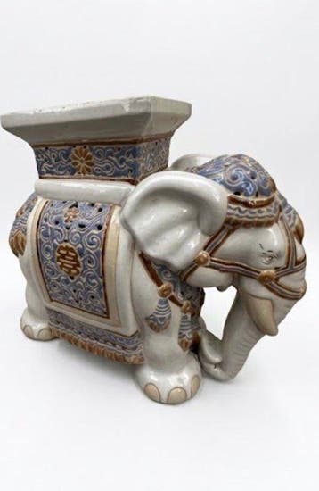 Plantentafel - Keramiek - olifant plantenhouder, Antiek en Kunst