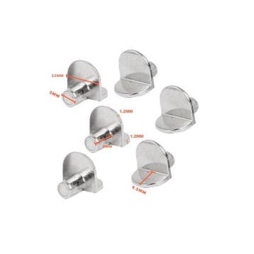 Set van 50 plankendragers (5 mm pinnetjes), Ophalen of Verzenden, Nieuw