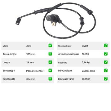 ABS-sensor Hyundai Excel 1.3 (LC) Van 2000-01 tot 2005-11 -, Verzenden, Nieuw, Hyundai