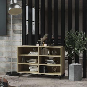 vidaXL Dressoir 103,5x35x70 cm bewerkt hout sonoma, 100 tot 150 cm, Verzenden, Nieuw, 25 tot 50 cm